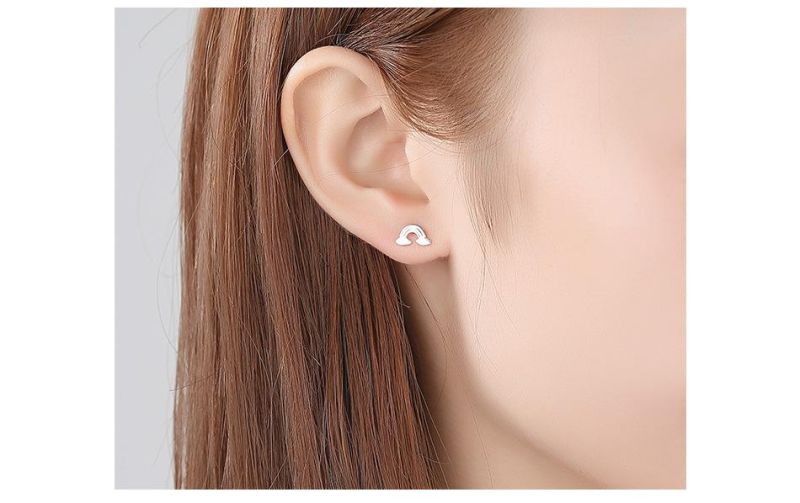 Delicate Lucky Cloud Shape Ear Stud for Girls