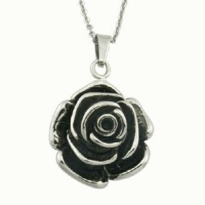 Black Mop Roses Charms Pendant Maker