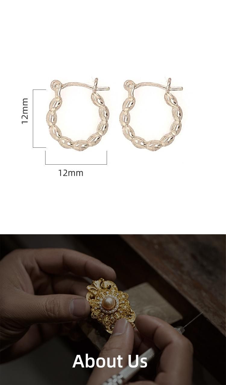 Nickel and Lead Free Jewelry Hoop Rope Huggies Earrings