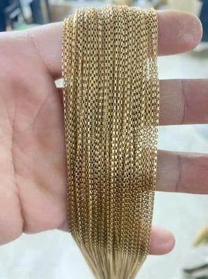 Brass Box Chain Jewelry Chain Small Box Chain for Jewelry Item Bags Item Clothes Item