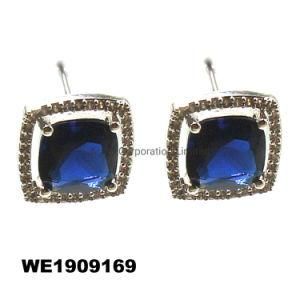 Best Quality /925 Sterling Silver/ Factory Earrings /with Sapphire Stone/