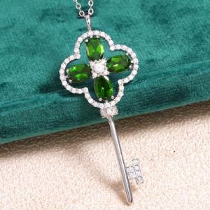 925 Silver Key Shape Necklace Seiko Fashion Ladies Jewelry Gift Factory Wholesale