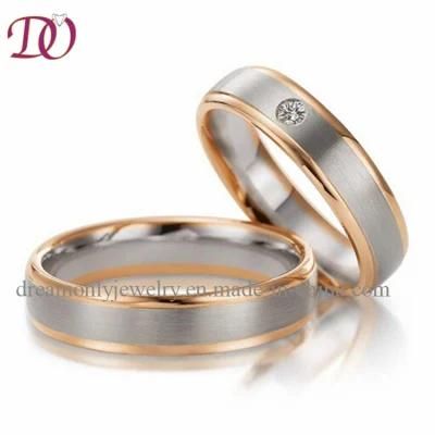Factory Customized Top Quality Fashion Wedding Ring Set for Man and Women