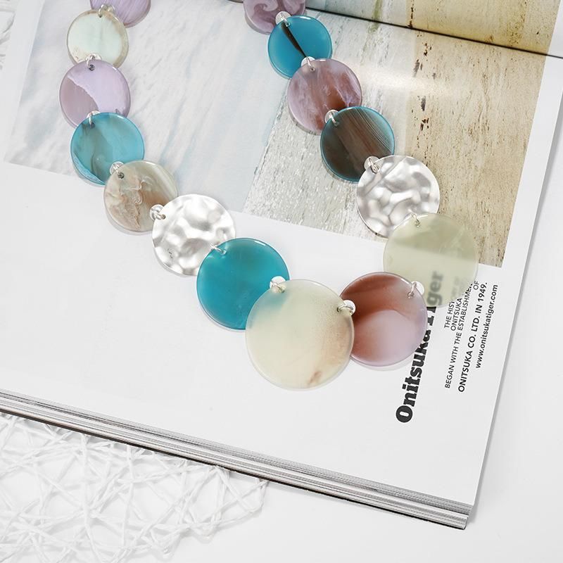 New Fashion Jewelry Colorful Acrylic Bohemian Earrings and Necklaces Set