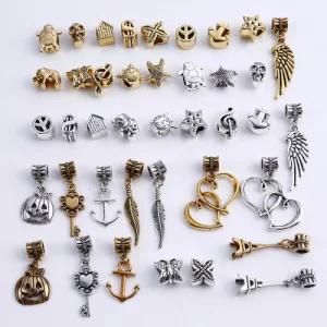 Mixed Beads Fit Antique Silver Jewelry Accessories for Metal DIY
