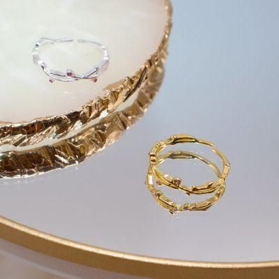 Exquisite Leaf Diamond Zircon Ring S925 Sterling Silver Gold Plated Opening Adjustable Ring Jewelry