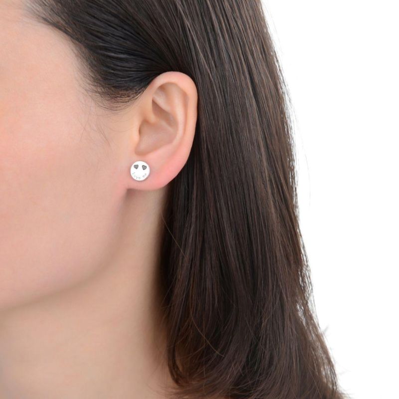 2022 Top Sale Solid 925 Sterling Silver Smile Stud Earring