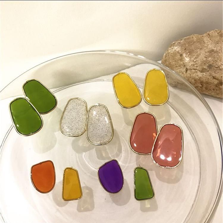 Fashion Irregular Colorful Geometric Earrings Jewelry
