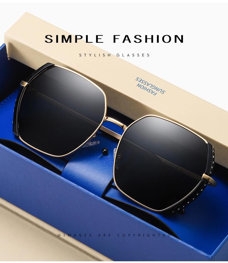 2021 Fashionable Custom Cheap Unisex UV400 Vintage Shade Metal Mirroring Polarize Sunglasses