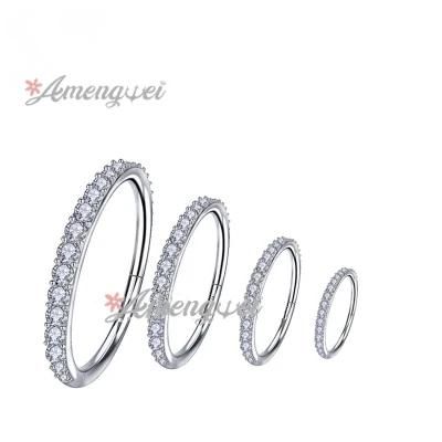 ASTM F136 Titanium Hoop Body Piercing Hinged Segment Ring