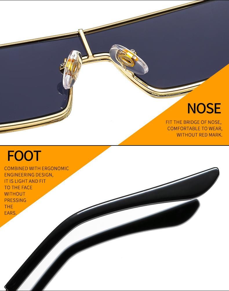 2022 Metal Frame One Piece Sunglasses Punk Sunglasses