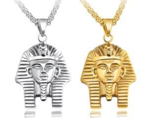 Men Stainless Steel Akhnaton Pharaoh Necklaces Personality Sphinx Pharoah Necklace Women Tutankhamun Necklace Cuban Chain jewelry