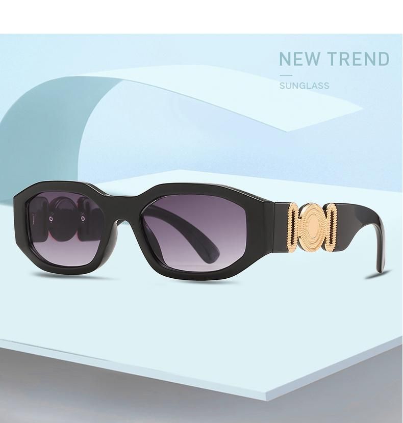 Metal Hinge Sunglasses European and American Trend Small Frame Sunglasses Retro Polygonal Personality Sunglasses