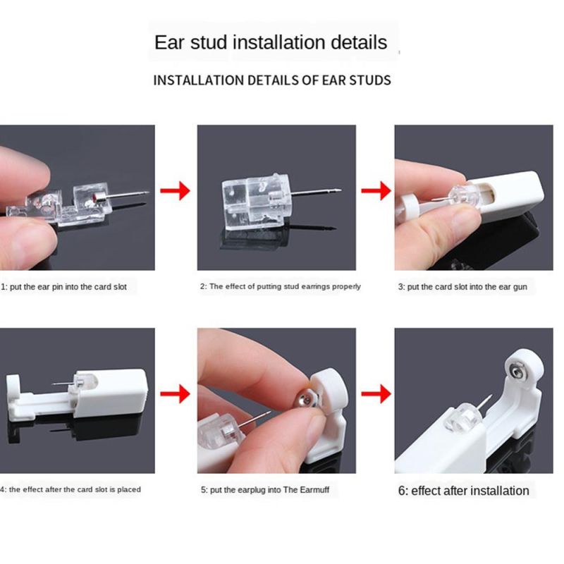 Disposable Safe Sterile Piercing Unit for Gem Nose Studs Piercing