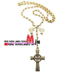 New Iced out Hiphop Boondock Saints Gun Rosary W/6mm Ccb Bead Alloy Fashion Jewelry (Fxc312)