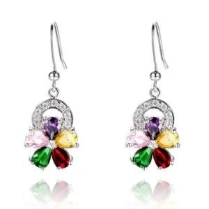 Fashion Jewelry Accessories Colorful CZ Hook Earring
