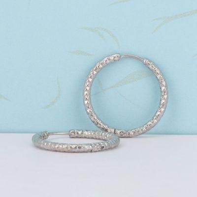 Custom Trendy Jewelry Vintage Stainless Steel Circle Earrings for Women Geometric Round Shape Big Hoop Earring
