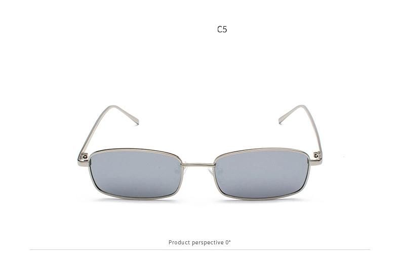 New Style Square Metal Frame Transparent Sunglasses