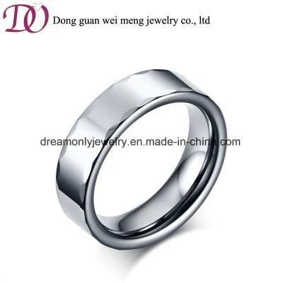 Faceted Edge Tungsten Ring