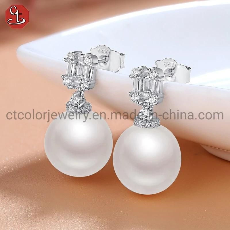 Factory Wholesale Trendy Jewelry 925 silver pearl Ring for girl