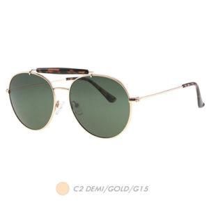 Metal New Fashion Sunglasses, Brand Replicas Aviators Round Frame M9001-02