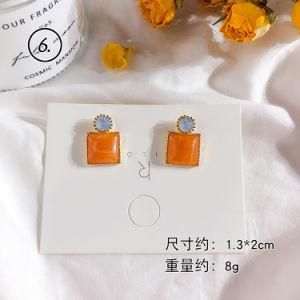 2021 Custom Luxurious Silver Designer Geometric Earrings Popular Brands Custom Gold Plated Clay Flower Earings