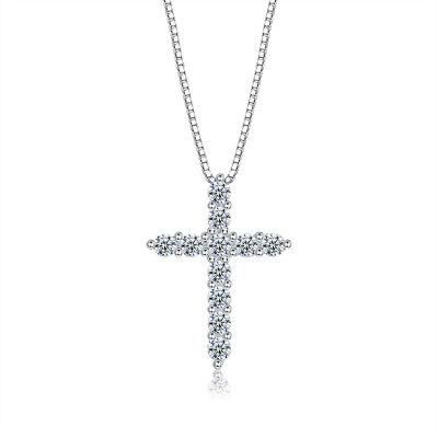 Classic Christian Jewelry Wholesale Custom Silver Cross Necklace for Np-K-Svn467