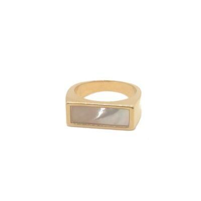 Vintage Trendy T Bar Ring 18K Gold Plated Geometric Rings