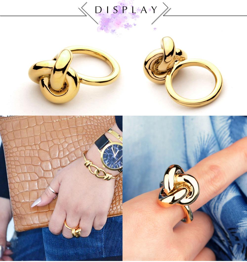 Wholesale Custom Made Big Knot Design Copper Ring