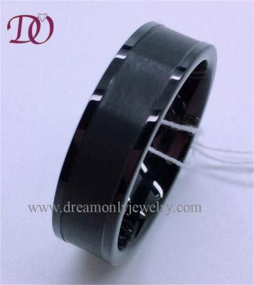 Black Tungsten Ring Matte Polish Men&prime;s Tungsten Ring