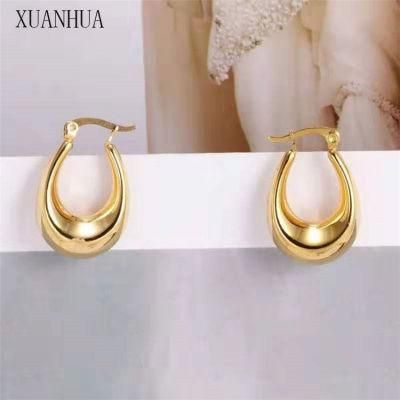 Fashion Jewelry Stainless Steel Earring Simple Style