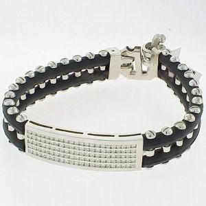 Fashion Stainless Steel Leather Bracelets (BC8815)