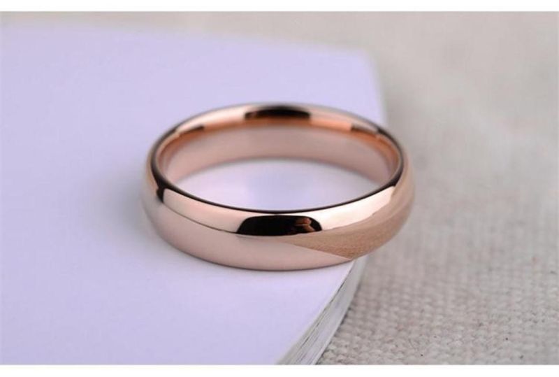 Couple Ring Gold Men and Women Ring IP18K Rose Gold Ring Korean Version Factory Wholesale Tst2834