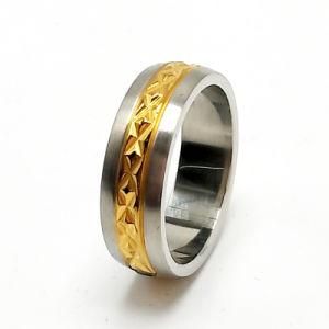 Fashion Accessories Stainless Steel Wedding Gold Diamond Ring