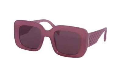 Translucent Butterfly Thick Temple Squared Fashion Sunglasses