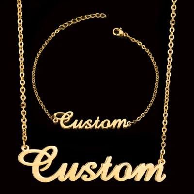 Name Necklace DIY Letter Clavicle Chain Stainless Steel English Letter Name Necklace