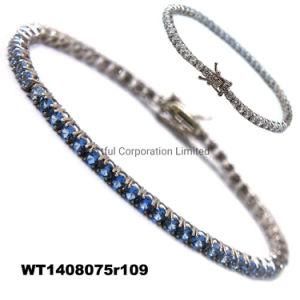 New Design Ocean Blue Gradual Bracelet Fashion Jewelry Bracelet Silver