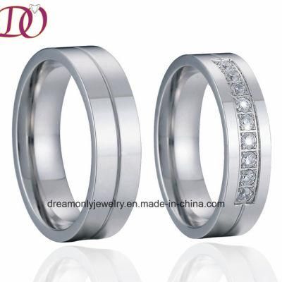 High Polish Jewelry Ring CNC Wedding Ring Handmade CZ Zircon Wedding Ring for Men and Women