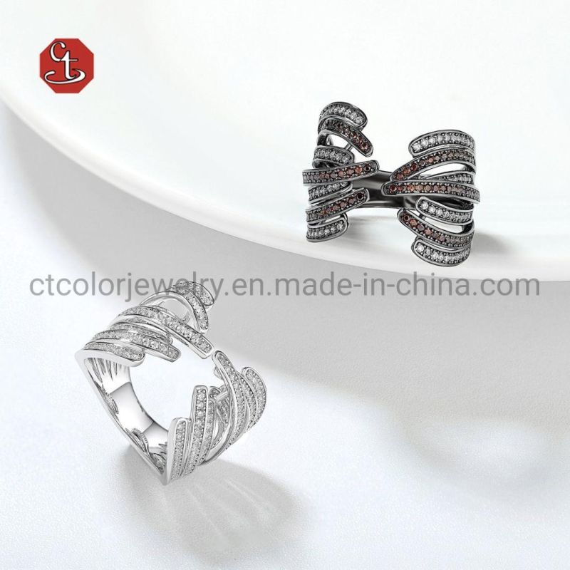 Fashion Lady Open Ring Jewelry 925 Silver &Brass Gifts Ring