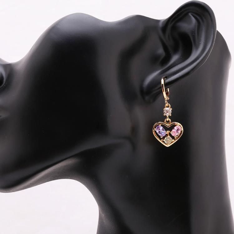 Imitation Jewellery Cubic Zirconia Brass 18 K Gold Plated Jewelry Set