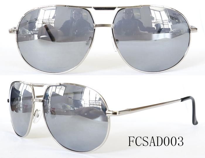 Fashion Style Mirror Coated on Sunlens Metal Sunglasses for Man