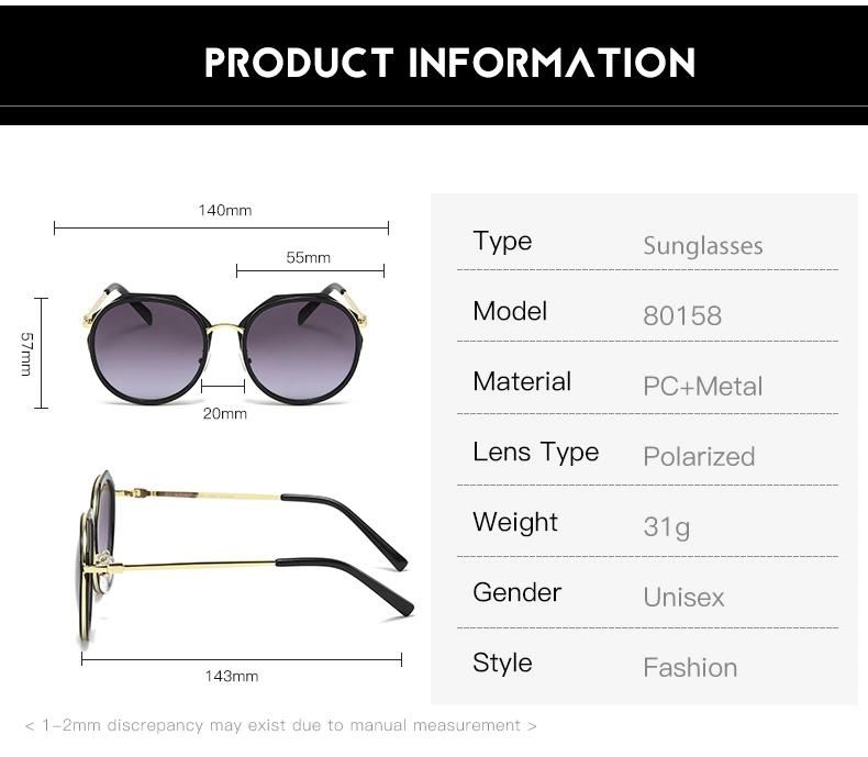 Hot Trendy Products Customized Retro Metal Round Womens Sunglasses Trendy