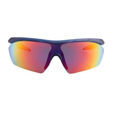Fashion Trendy Half Rim Sports Sunglasses for Cycling, Running