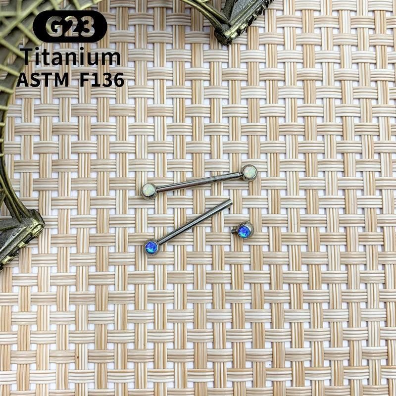 ASTM F136 Titanium Internally Threaded Piercing Jewelry Barbell Tongue Ring Industrial Barbell