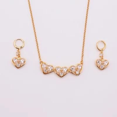 Charm 18 K Gold Plated Jewelry Set with Necklace Earring