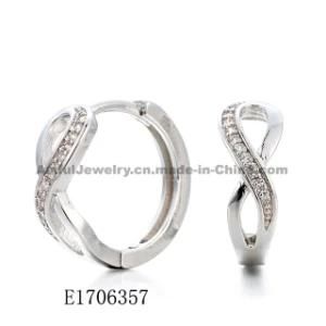 Good Selling Sterling Silver Huggie Earrings with CZ