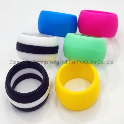 China Manufacture Wholesale Colors Fashion Promotional Gift Customized Silicone Finger Rings