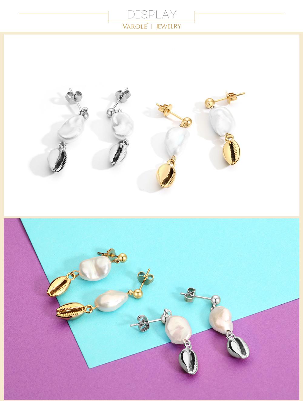 Daily Smooth Beads and Charming Natural Pearls Earrings