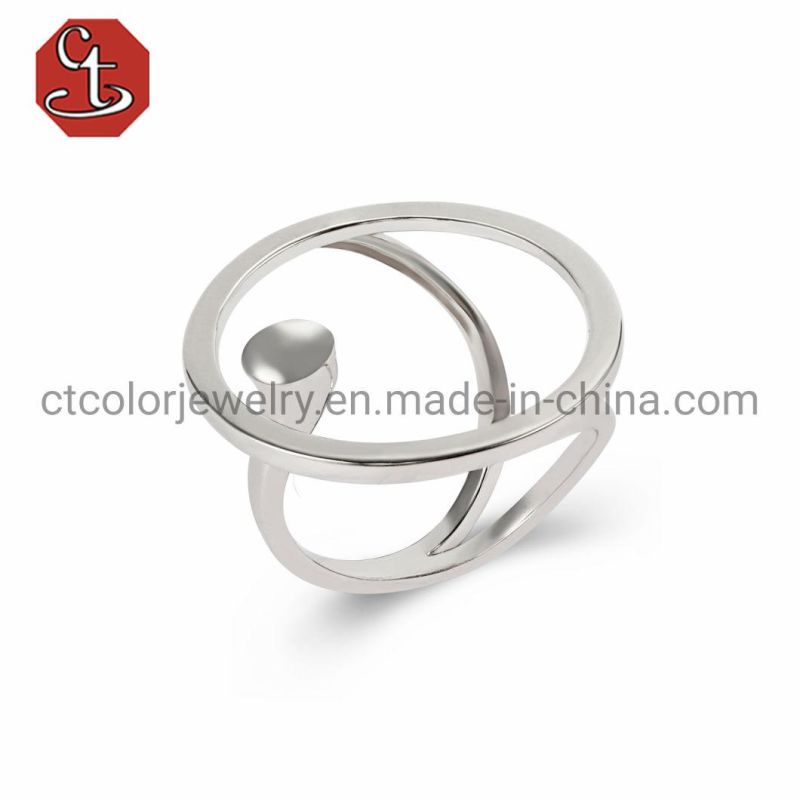 Fashion Jewelry 18K Gold Plated Specific Personality 925 Sterling Silver Rings