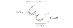 Fashion Handmade Half Hoop 925 Sterling Silver Pearl Earring